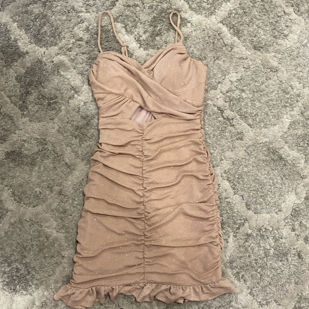 Pink sparkle mini dress!